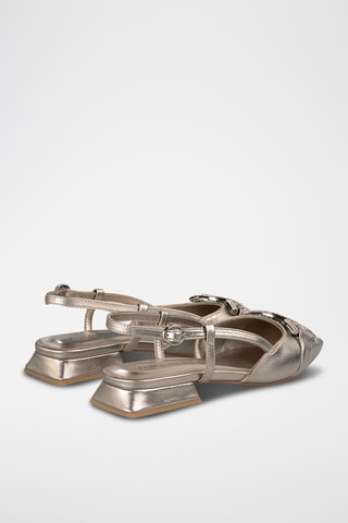 Ballerines en cuir - Doré