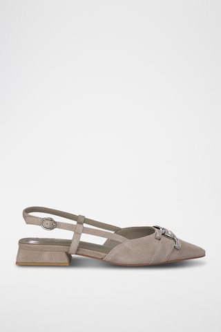 Ballerines en nubuck - Taupe