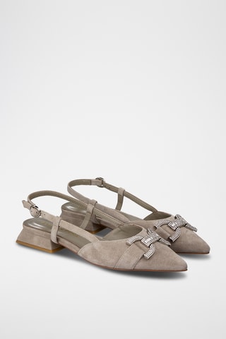 Ballerines en nubuck - Taupe