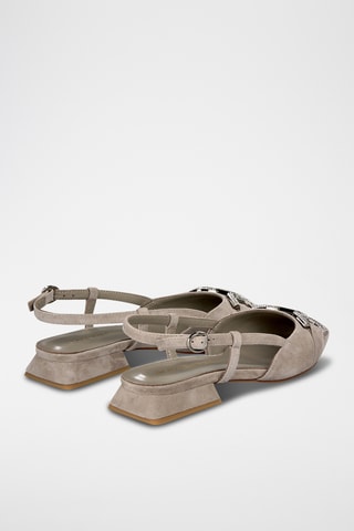 Ballerines en nubuck - Taupe