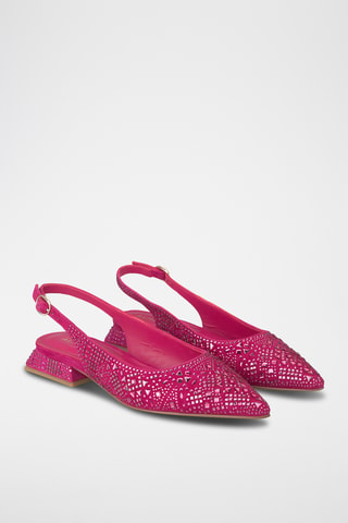 Ballerines en nubuck - Fuchsia