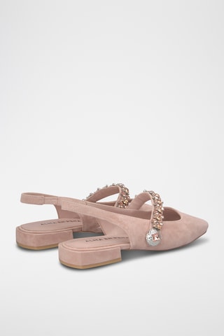 Ballerines en nubuck - Vieux rose