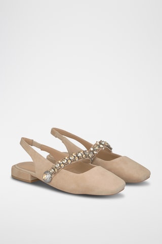 Ballerines en nubuck - Beige