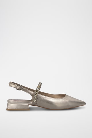 Ballerines en cuir - Doré