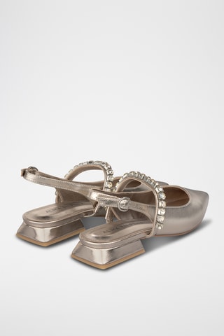 Ballerines en cuir - Doré