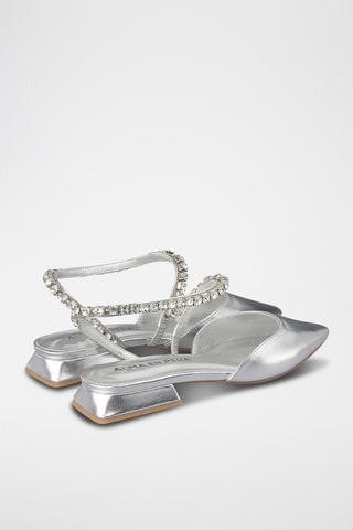 Ballerines en cuir - Argenté