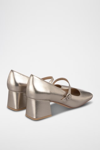 Babies à talons en cuir verni - Noir