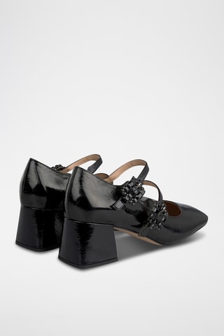 Scarpe baby con tacco in pelle - Nero