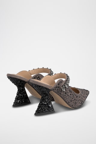 ##Mules à talons - Gris foncé