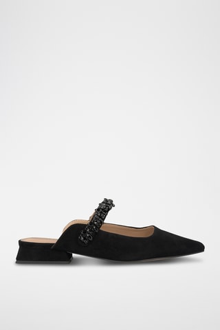 ##Mules en nubuck - Noir