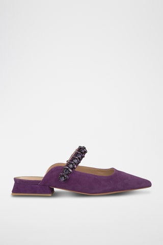 ##Mules en nubuck - Violet
