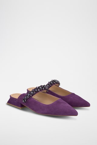 ##Mules en nubuck - Violet