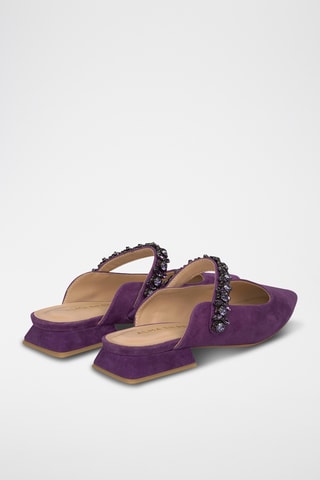 ##Mules en nubuck - Violet