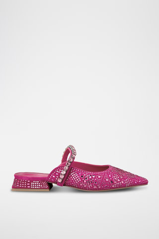 ##Mules en nubuck - Fuchsia