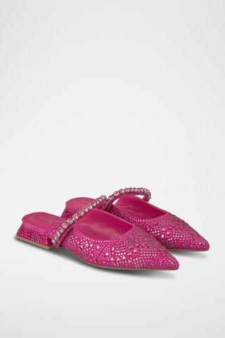 ##Mules en nubuck - Fuchsia