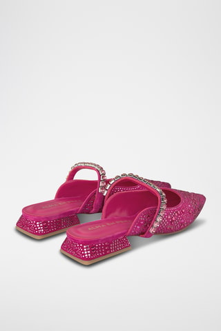 ##Mules en nubuck - Fuchsia
