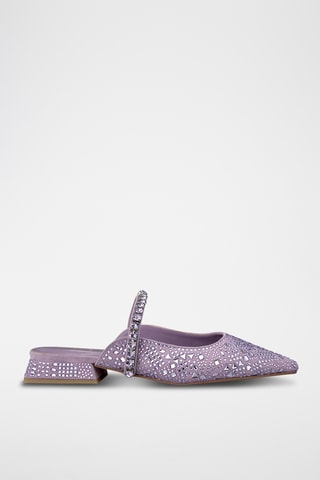 ##Mules en nubuck - Mauve