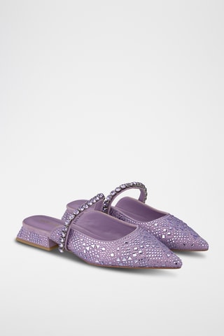 ##Mules en nubuck - Mauve