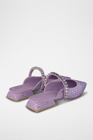 ##Mules en nubuck - Mauve