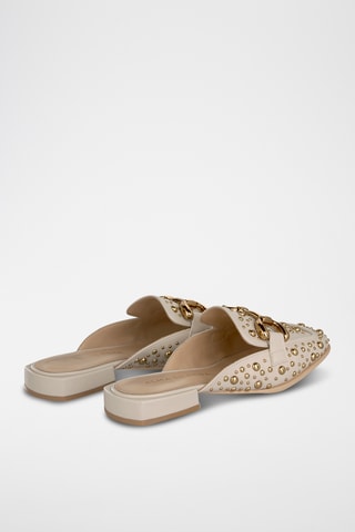 ##Mules en cuir - Beige