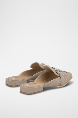 ##Mules en nubuck - Taupe