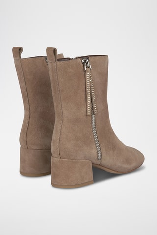 Bottines en nubuck - Beige