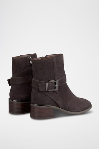 ##Bottines en nubuck - Marron