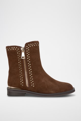 ##Bottines en nubuck - Camel