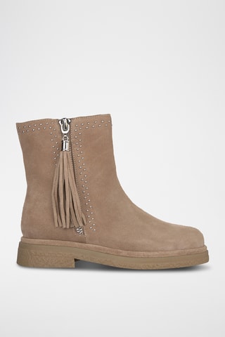 ##Bottines en nubuck - Beige
