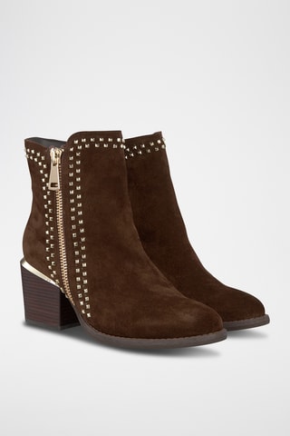##Bottines en nubuck - Camel