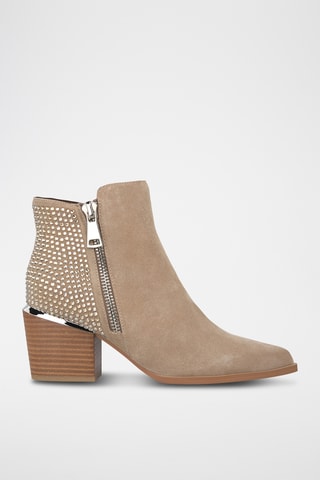 ##Bottines en nubuck - Beige