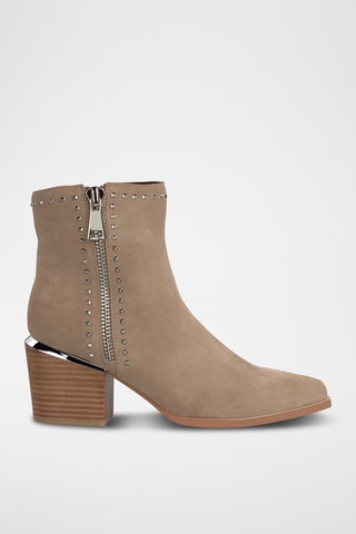 ##Bottines en nubuck - Beige