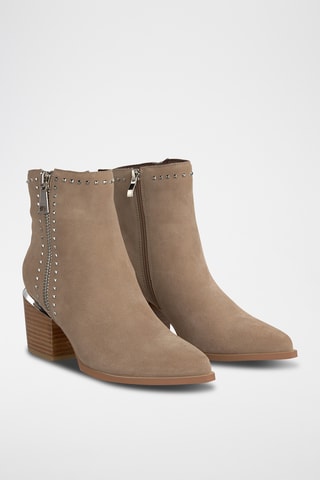 ##Bottines en nubuck - Beige