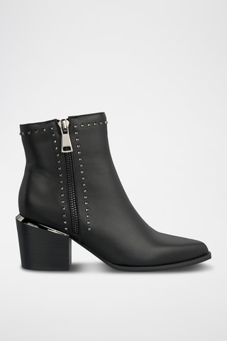 Bottines en cuir nappa - Noir