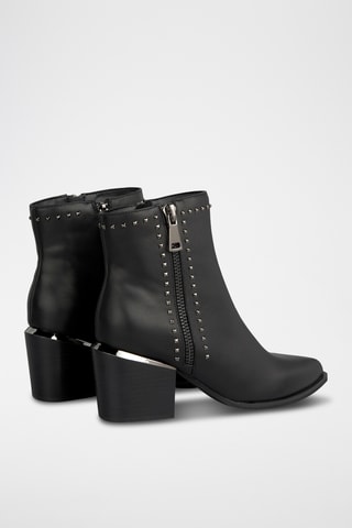 Bottines en cuir nappa - Noir