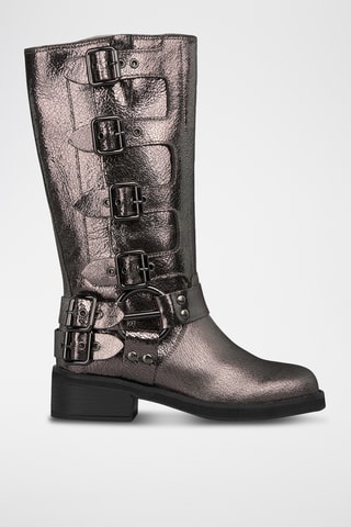 Bottes en cuir - Doré