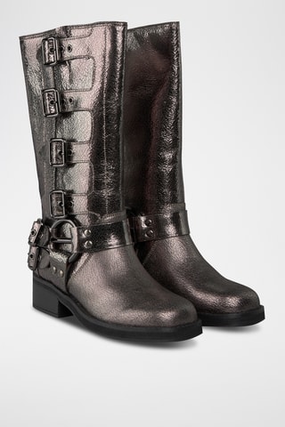 Bottes en cuir - Doré