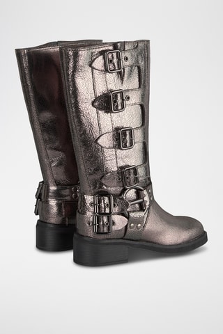 Bottes en cuir - Doré