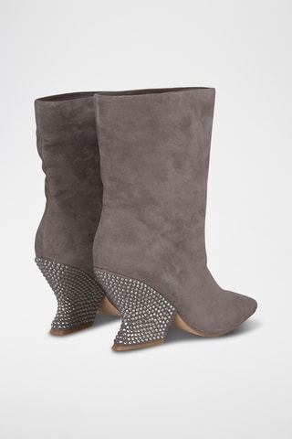 Bottines en nubuck - Gris