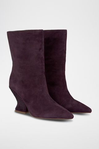 Bottines en nubuck - Violet