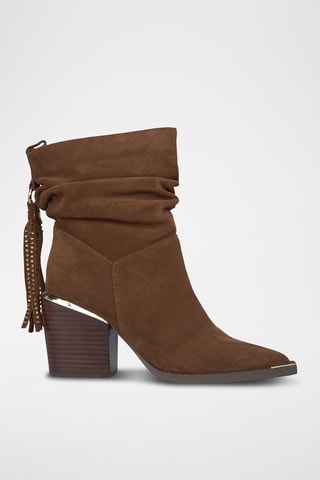 Bottines en nubuck - Camel