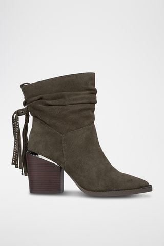 Bottines en nubuck - Kaki