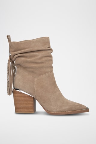 ##Bottines en nubuck - Marron