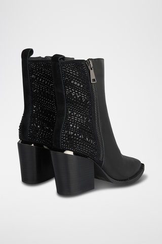 ##Bottines en cuir - Noir