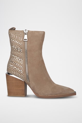 ##Bottines en nubuck - Marron