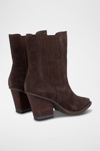 ##Bottines en nubuck - Marron