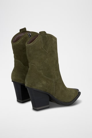 Bottines en nubuck - Kaki