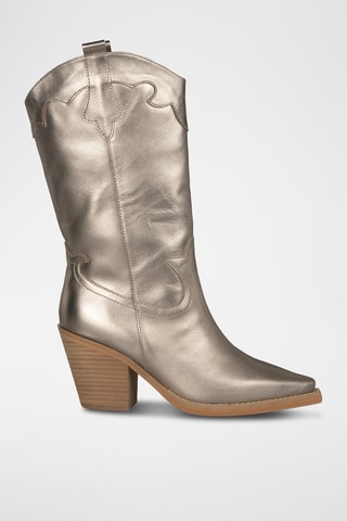 Bottes en cuir - Doré
