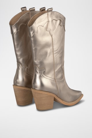 Bottes en cuir - Doré