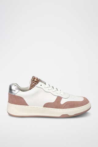 ##Baskets en cuir - Vieux rose